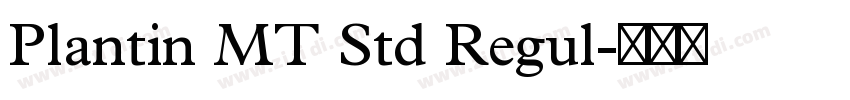 Plantin MT Std Regul字体转换